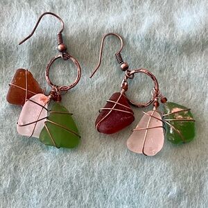 Sea glass earrings